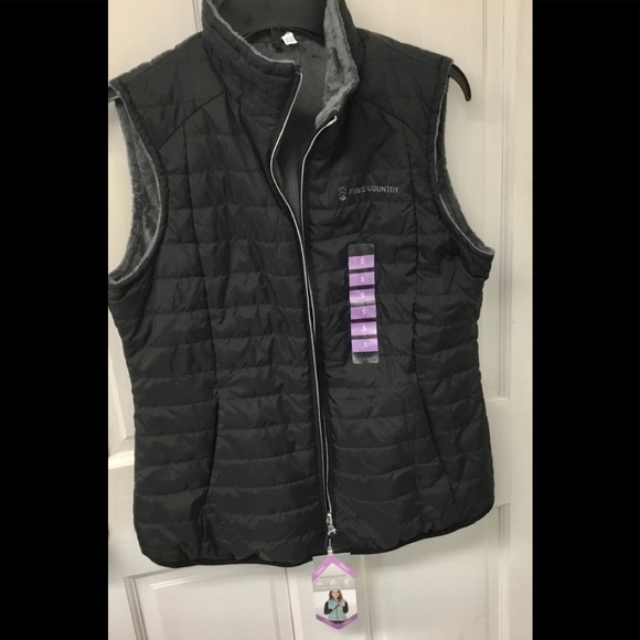 Free Country Jackets & Blazers - Free Country Vest Small Reversible Black/Gray NWT